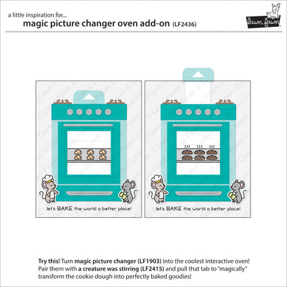 Lawn Fawn Custom Craft Die - Magic Picture Changer Oven Add-On - LF2436