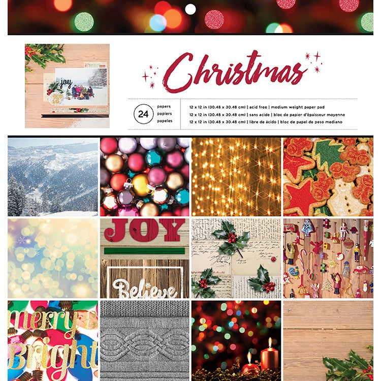 American Crafts Christmas Photo Real Paper Pad 12×12 - 374923