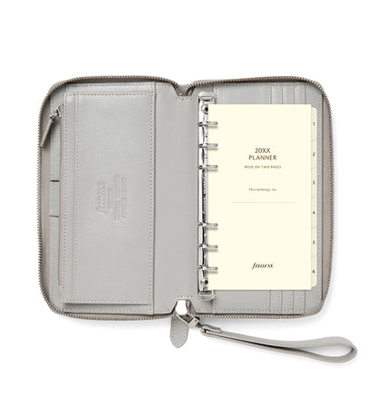 (PRE-ORDER) Filofax Malden Personal Compact Zip Leather Organizer - Stone - 022705
