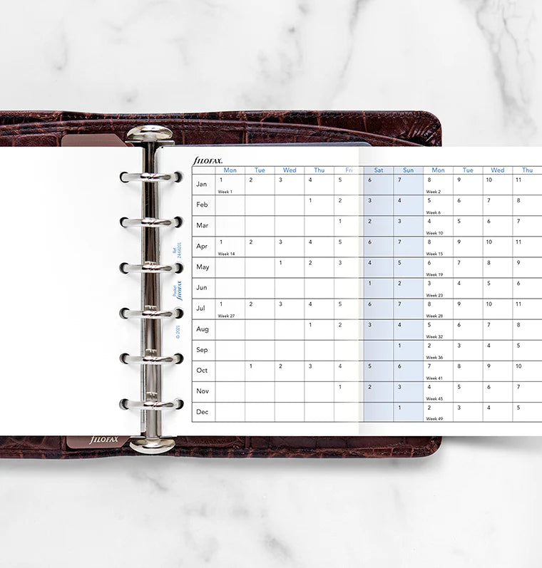 (PRE-ORDER) Filofax Horizontal Year Planner - Pocket 2024