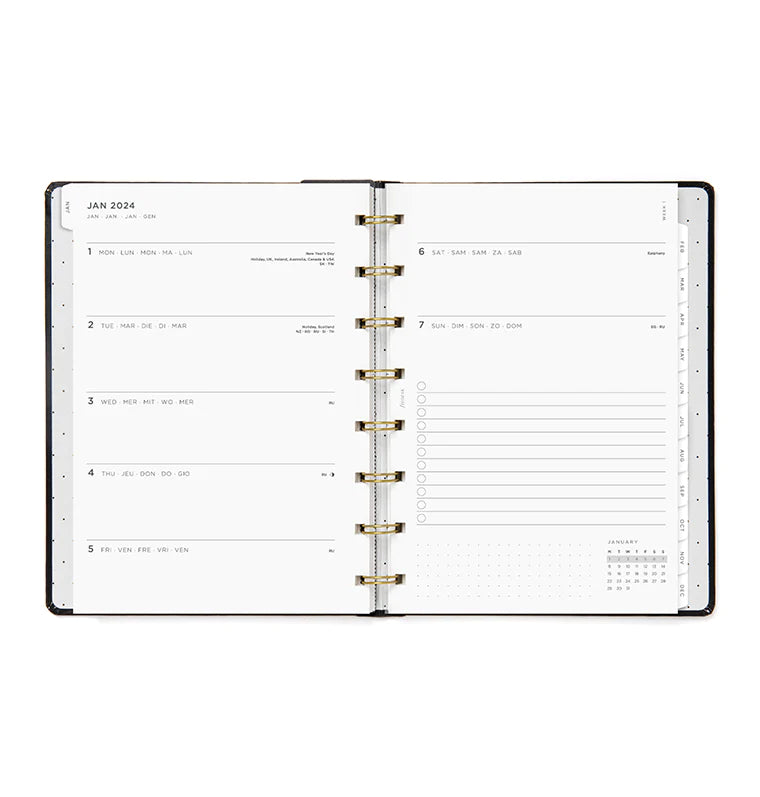 (PRE-ORDER) Filofax Moonlight A5 Planner Black 2024