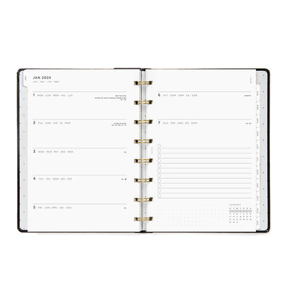 (PRE-ORDER) Filofax Moonlight A5 Planner Black 2024