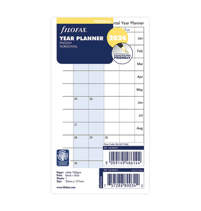 (PRE-ORDER) Filofax Horizontal Year Planner - Personal 2024