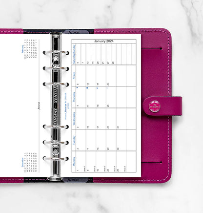 Filofax Month On One Page Diary with Notes - Personal 2024 English - 2468405
