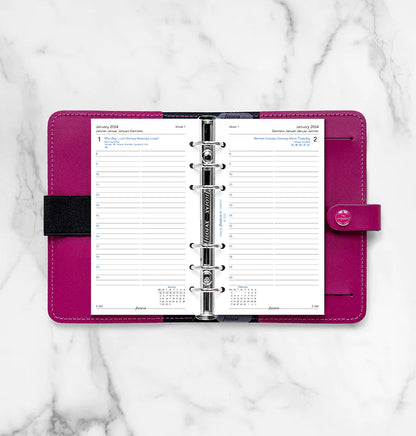 (PRE-ORDER) Filofax One Day On A Page Diary With Appointments - Personal 2024 Multilanguage