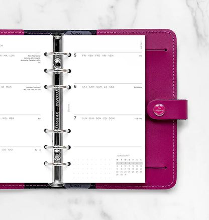 (PRE-ORDER) Filofax Minimal Week On Two Pages Diary - Personal 2024 Multilanguage