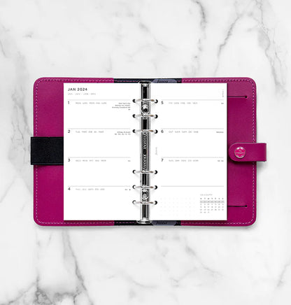 (PRE-ORDER) Filofax Minimal Week On Two Pages Diary - Personal 2024 Multilanguage