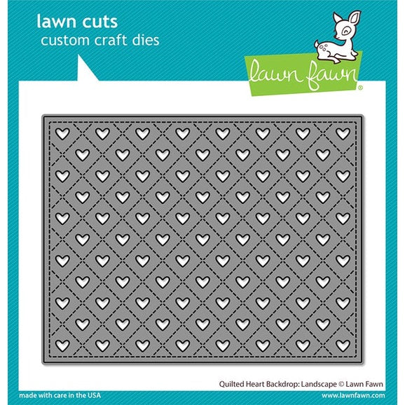 Lawn Fawn Quilted Heart Backdrop: Landscape - LF2738