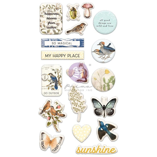 Prima Marketing Nature Lover Puffy Stickers 19 Pc - 648077