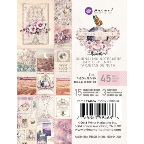 Prima Marketing Moon Child 4X6 Journaling Cards - 994693