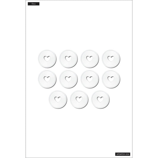 MAMBI Happy Planner Medium Metal Discs - White - AP2MTD11-004