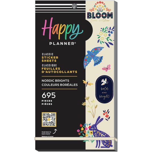 MAMBI The Happy Planner NORDIC BRIGHTS CLASSIC 30 SHEET STICKER VALUE PACK - SVP130-203