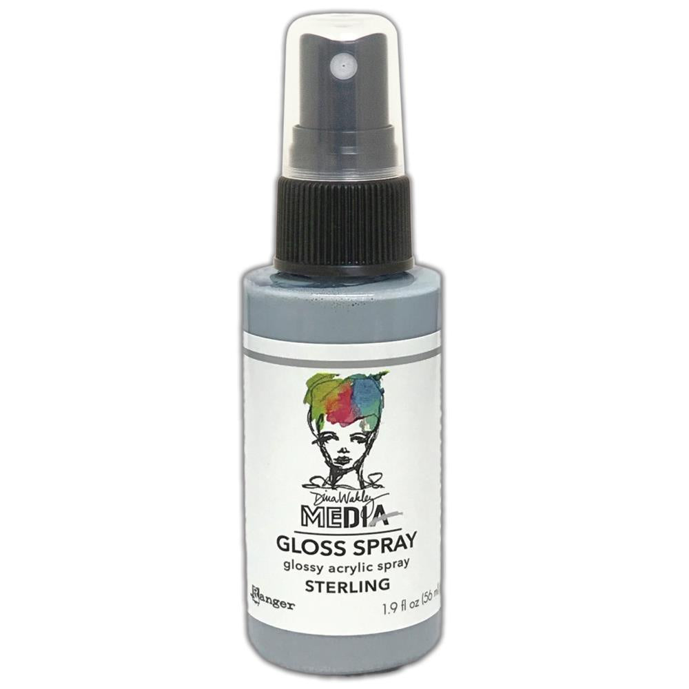 Dina Wakley Media Metallic Gloss Sprays 2oz - Sterling - MDOG 74274