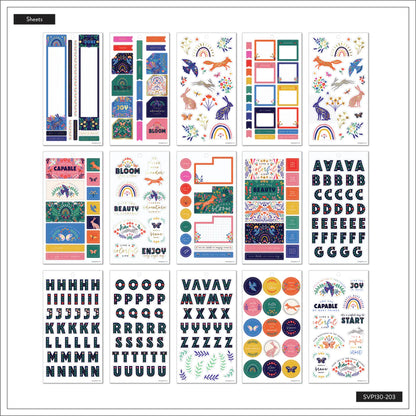 MAMBI The Happy Planner NORDIC BRIGHTS CLASSIC 30 SHEET STICKER VALUE PACK - SVP130-203
