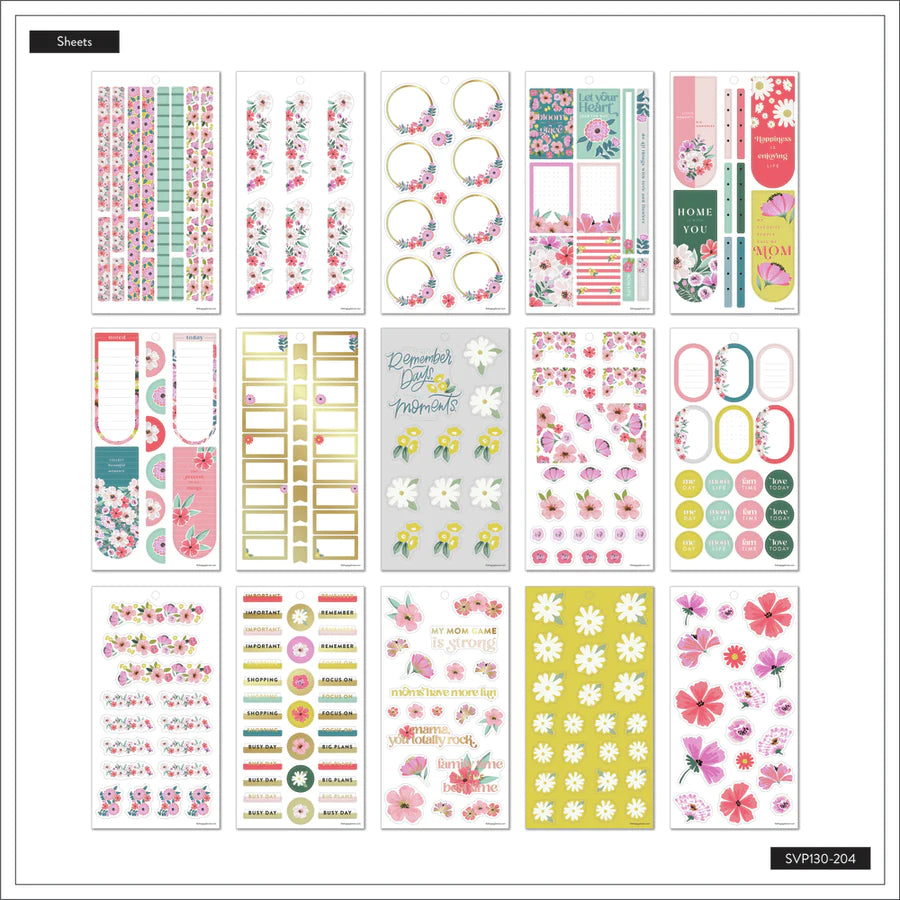 MAMBI The Happy Planner FRESH BOUQUET CLASSIC 30 SHEET STICKER VALUE PACK - SVP130-204