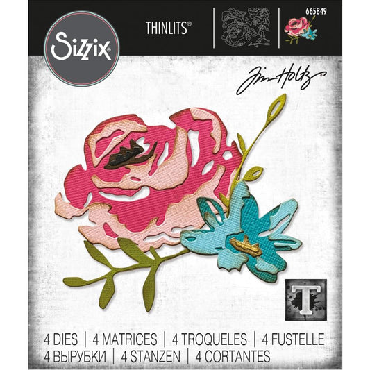 Sizzix Thinlits Dies By Tim Holtz 4/Pkg - 665849