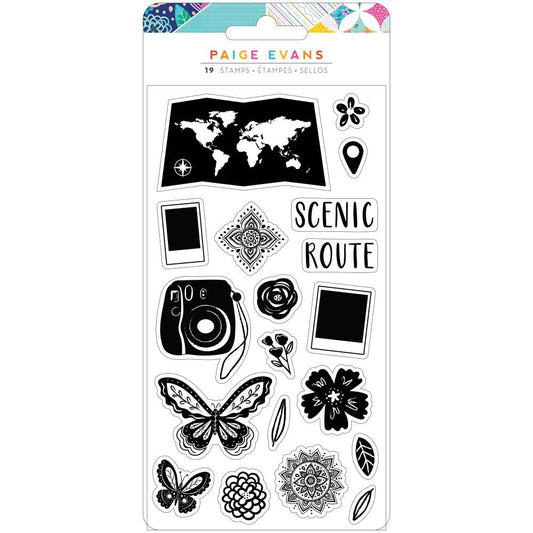 Paige Evans Go The Scenic Route Clear Stamps 19 Pc - PE369774