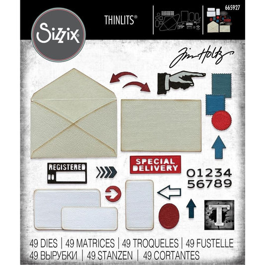 Sizzix Thinlits Dies By Tim Holtz 48 Pc - Postale - 665927