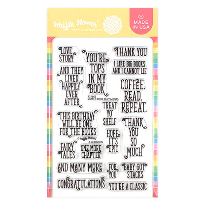 Waffle Flower x JJ Bolton Simple Book Sentiments Stamp Set - 421605