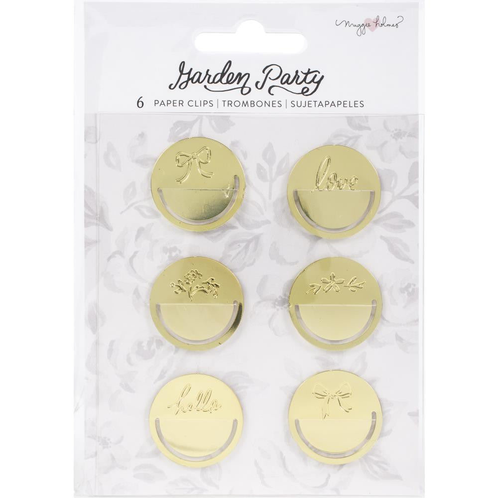 Maggie Holmes Garden Party Circle Paper Clips 6 Pc - Gold - MH004909