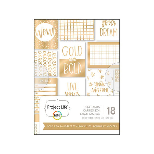 Project Life Gold and Bold Card Pad 3x4 - 380092