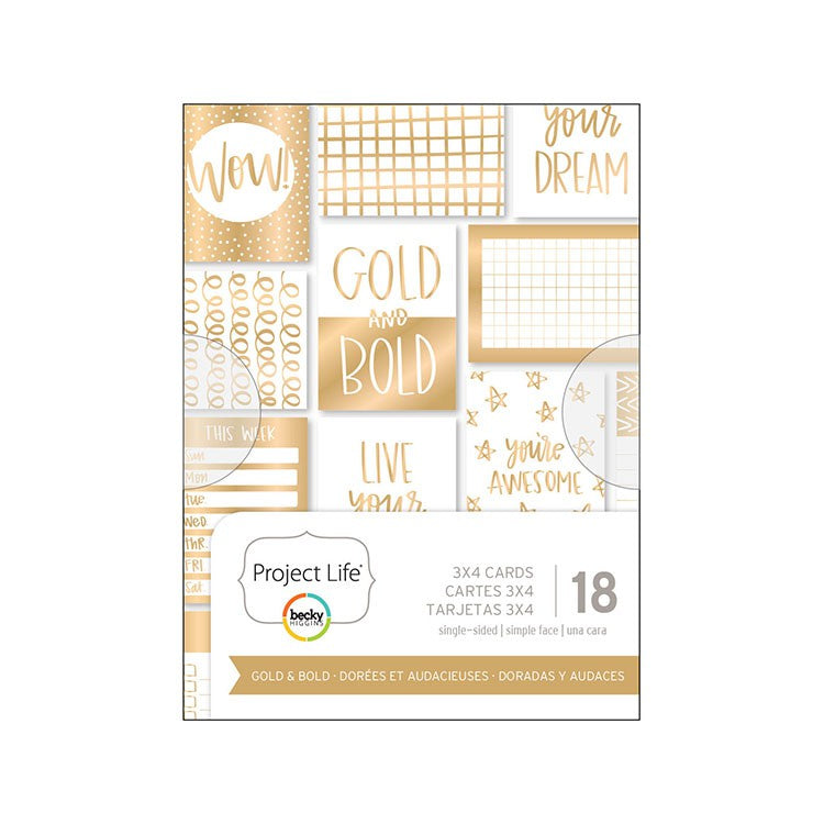 Project Life Gold and Bold Card Pad 3x4 - 380092