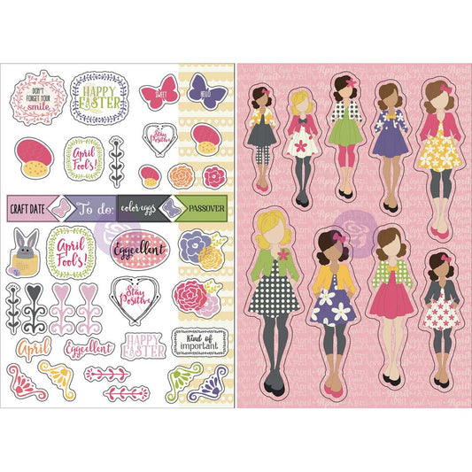 Prima Marketing Julie Nutting Planner Stickers - April - 911874