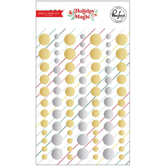 PinkFresh Metallic Enamel Dot Stickers - Holiday Magic - PFHO1021