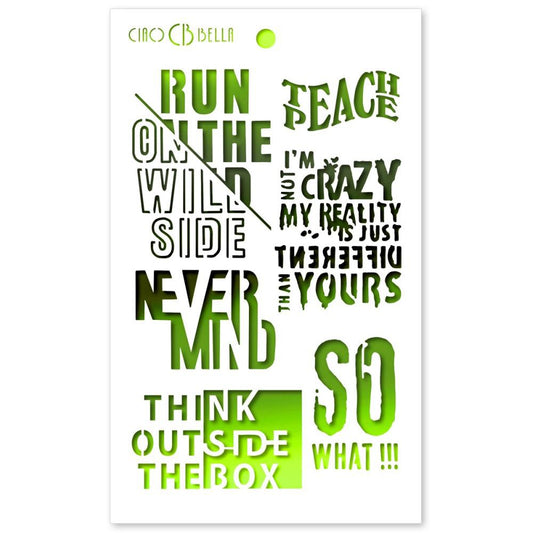 Ciao Bella Bad Girls Texture Stencil 5"X8" - Think Outside the Box - MSB023