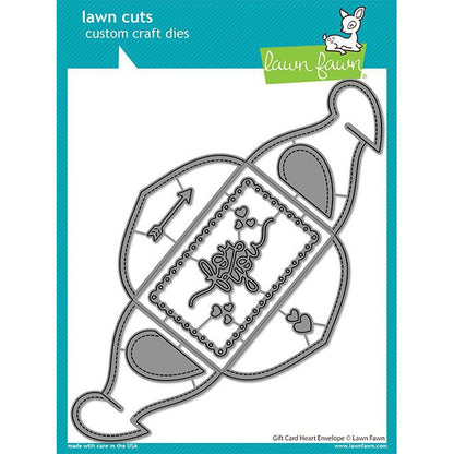 Lawn Fawn Gift Card Heart Envelope Lawn Cuts - LF2472