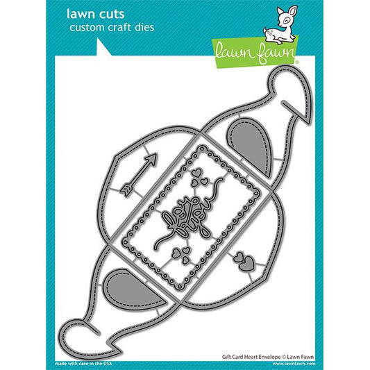 Lawn Fawn Gift Card Heart Envelope Lawn Cuts - LF2472