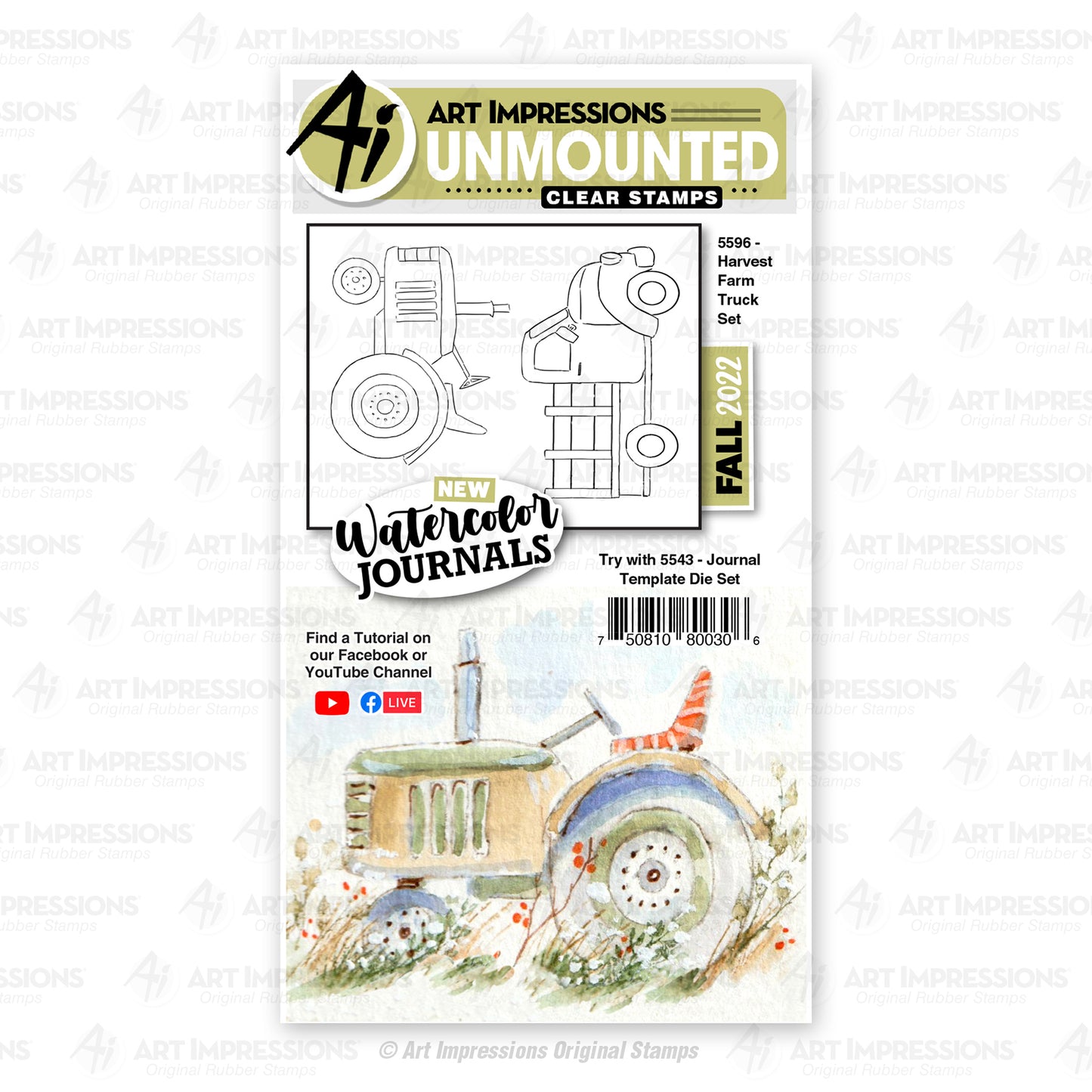 Art Impressions  Harvest Farm Truck Set Clear Stamps - 5596