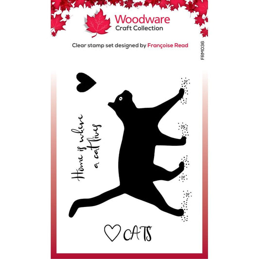 Woodware Clear Stamp 3.8"X2.6" - Singles Cat Silhouette - FRM036