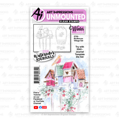 Art Impressions Birdhouse Village Set Clear Stamps - 5739