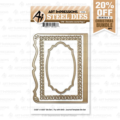 Art Impressions Decorative Journal Page Set 1 Die Set - 5768