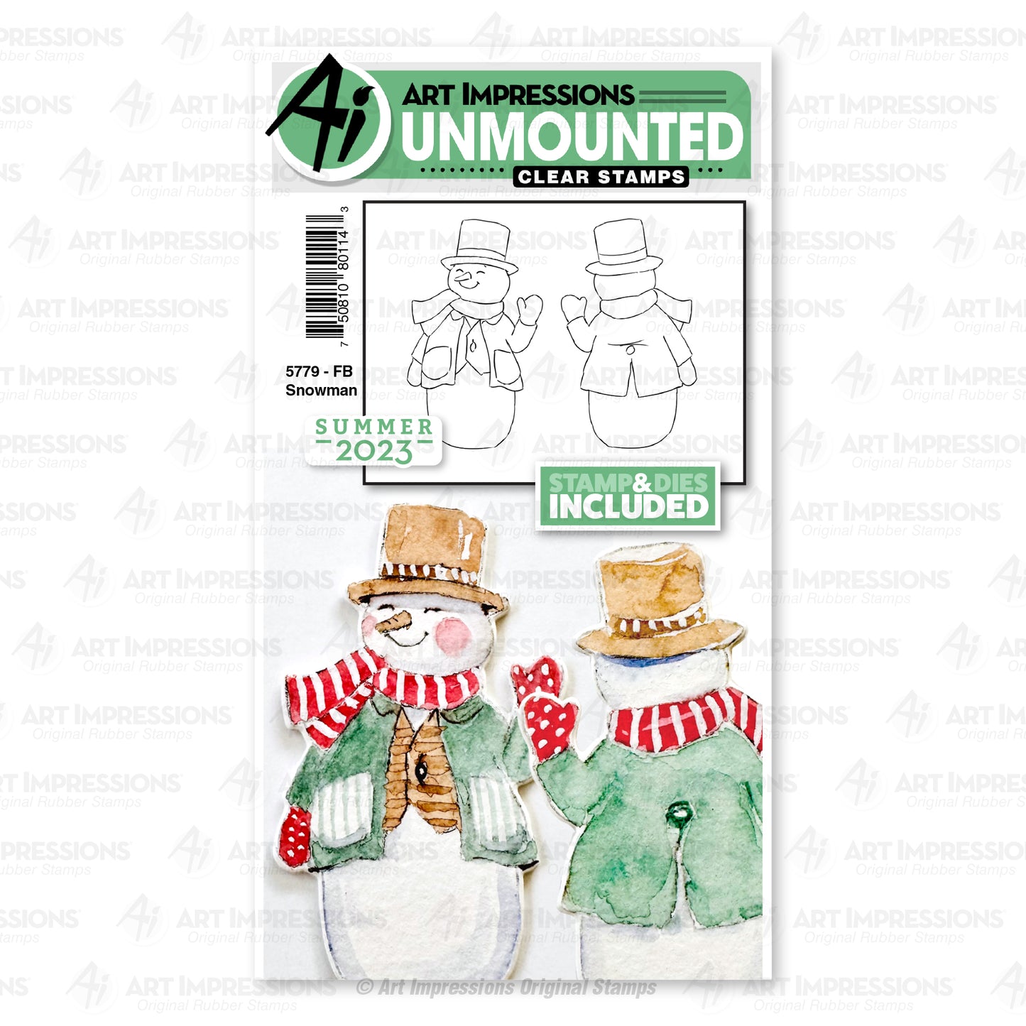 Art Impressions  FB Snowman Stamps and Dies Set - 5779