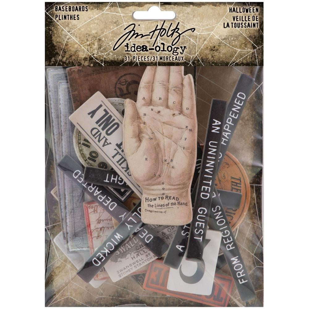 Tim Holtz Idea-Ology Chipboard Baseboards 31 Pc - Halloween - TH94153