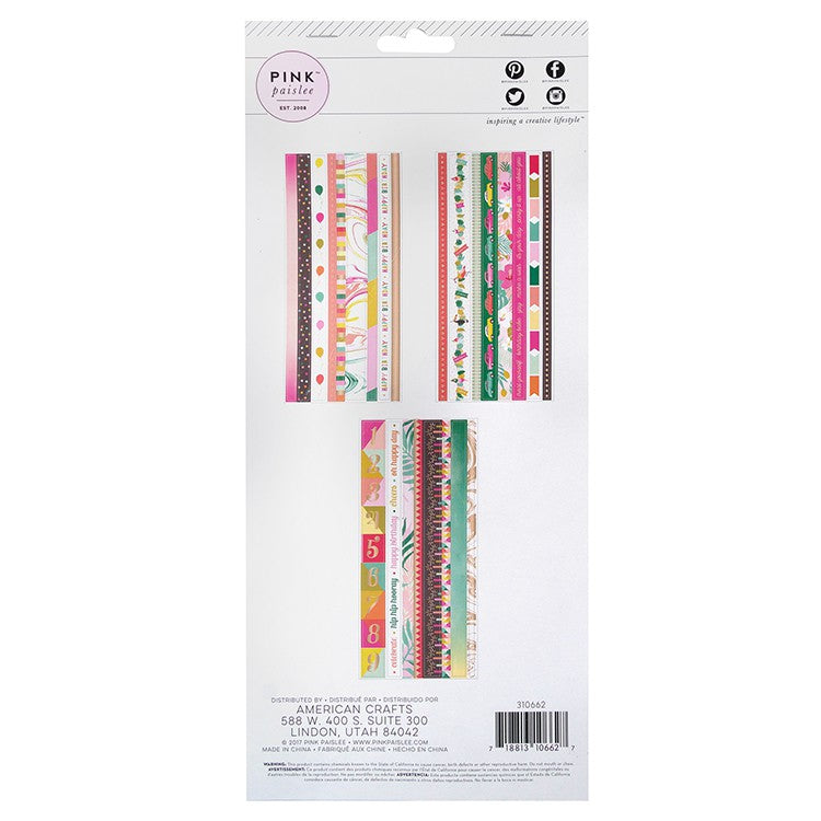 Pink Paislee Confetti Wishes Washi Book - 310662