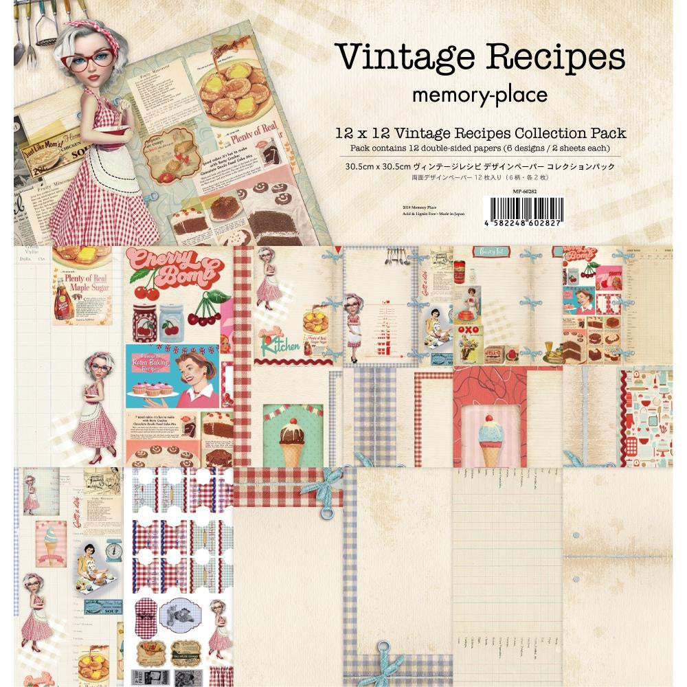 Memory Place Collection Pack 12"X12" - Vintage Recipes - MP-60282