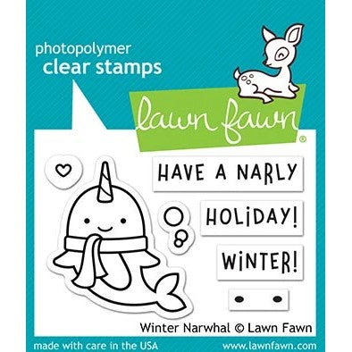 Lawn Fawn Winter Narwhal Clear Stamps - LF2038