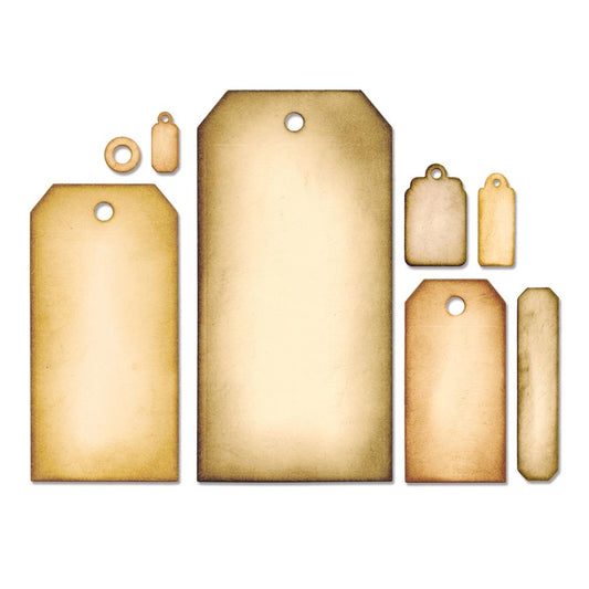 Sizzix Framelits Dies By Tim Holtz 8 Pc Tag Collection - 658784