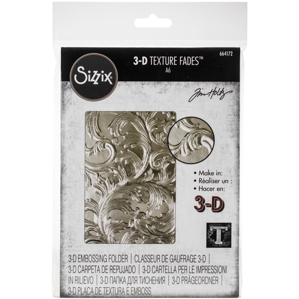 Sizzix 3D Textured Impressions Embossing Folder By Tim Holtz Elegant - 664172