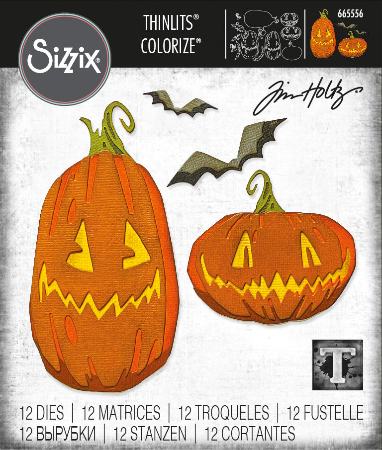 Sizzix Thinlits Dies By Tim Holtz 12 Pc Pumpkin Patch Colorize - 665556