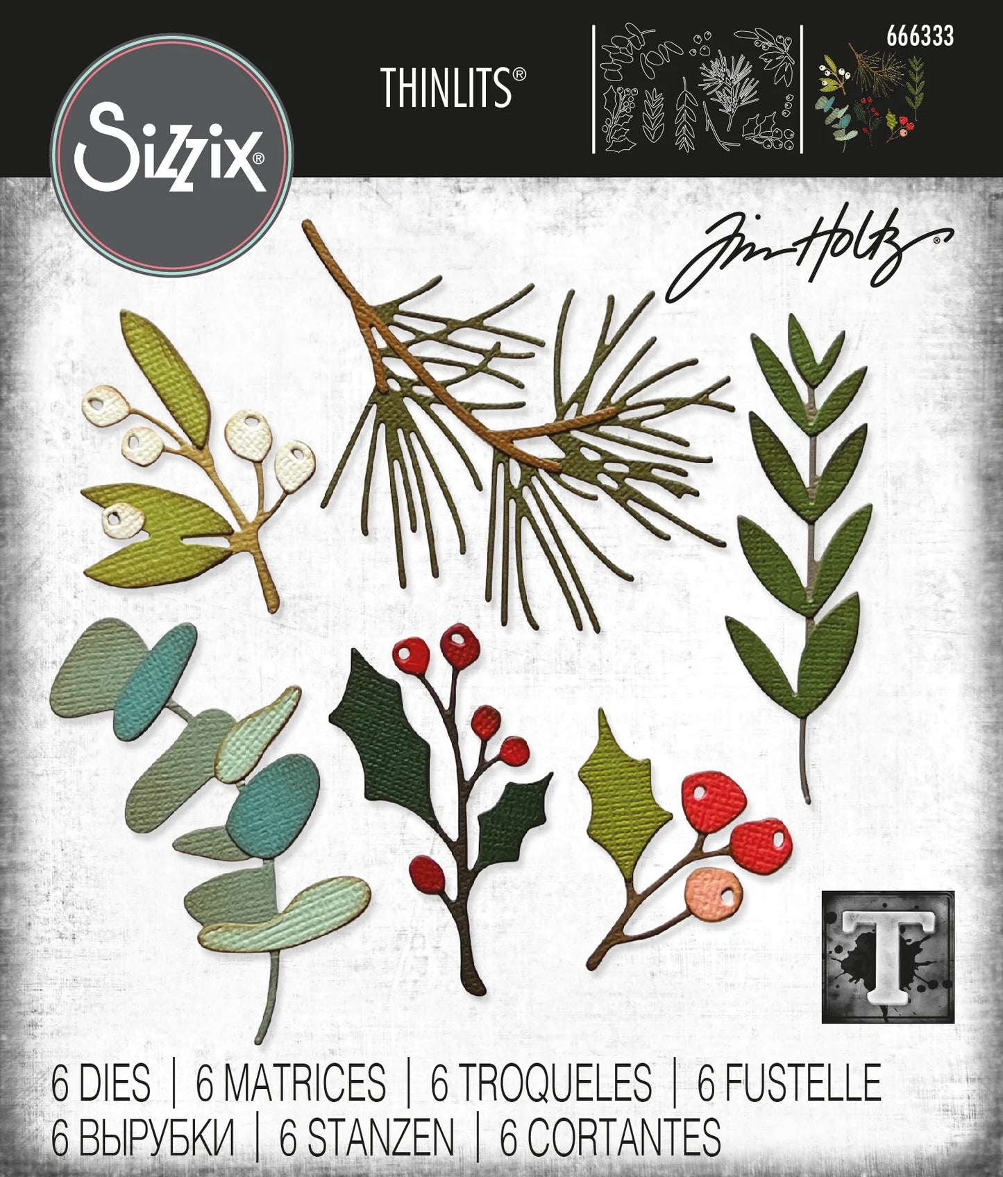 Sizzix Thinlits Dies By Tim Holtz Festive Gatherings - 666333