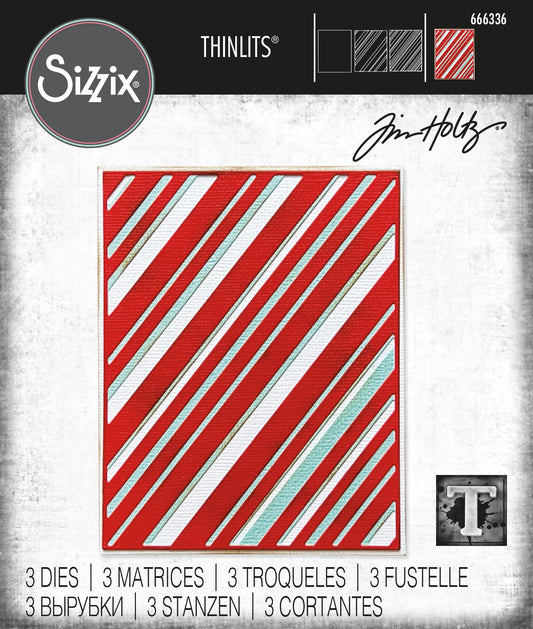 (PRE-ORDER) Sizzix Thinlits Dies By Tim Holtz Layered Stripes - 666336