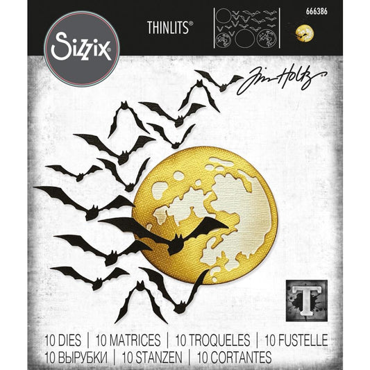 (PRE-ORDER) Sizzix Thinlits Dies By Tim Holtz 10 Pc Moonlight - 666386