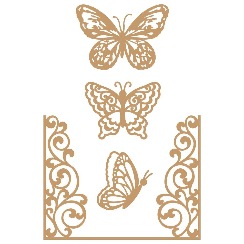 Prima Marketing Laser Cut Chipboard - Butterfly Flight - 647346