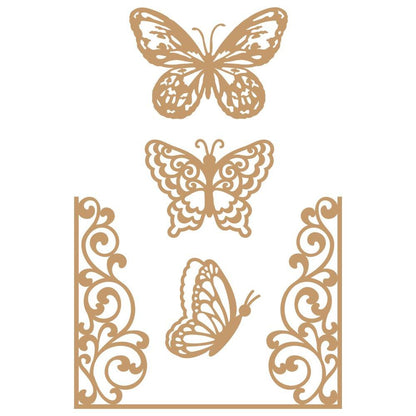 Prima Marketing Laser Cut Chipboard - Butterfly Flight - 647346