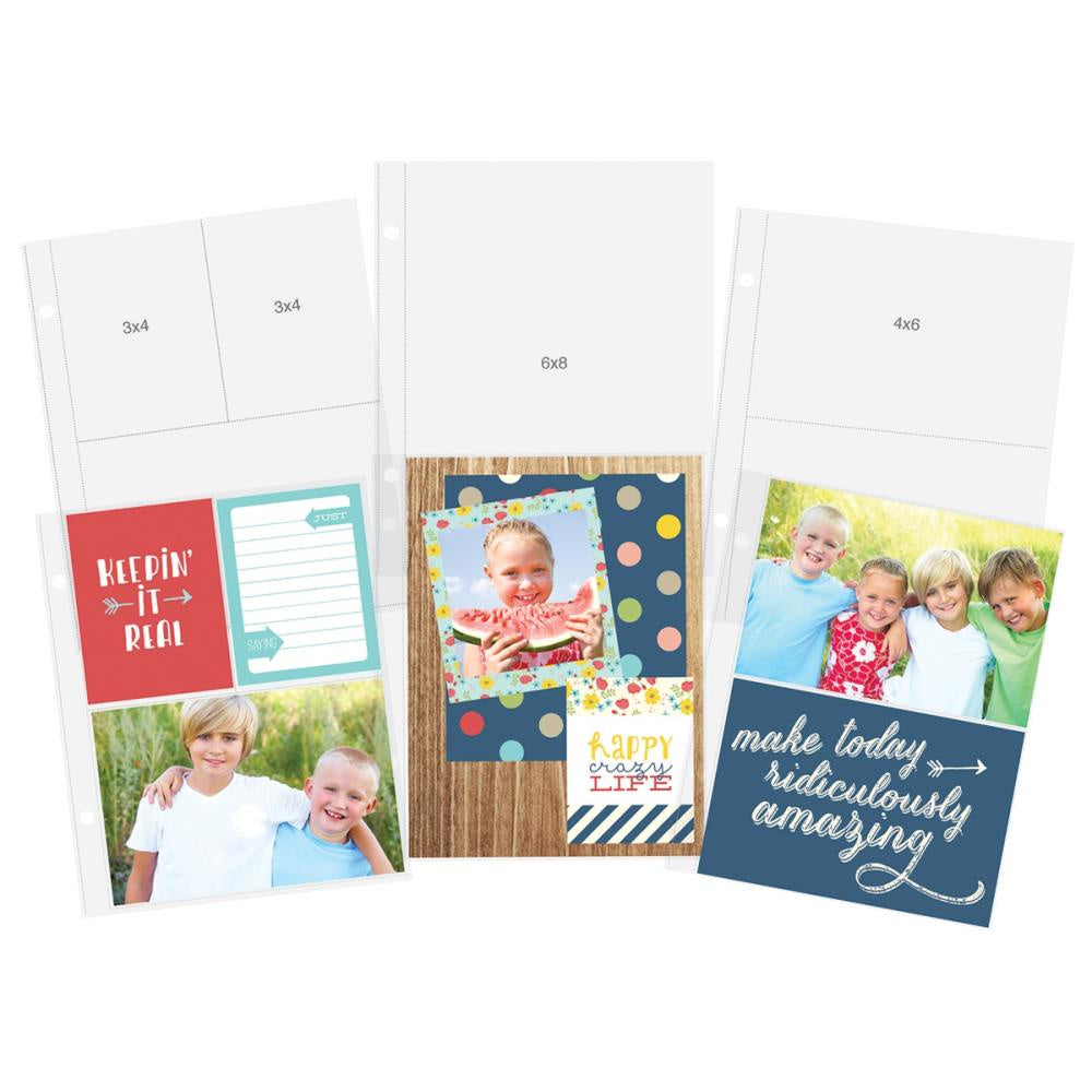 Simple Stories Sn@p! Pocket Pages For 6"X8" Binders 12 Pc - Variety Pack - SS10439