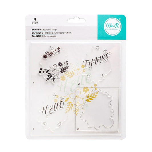We R Memory Keepers Layered Stamp Kit - Banner - 663090